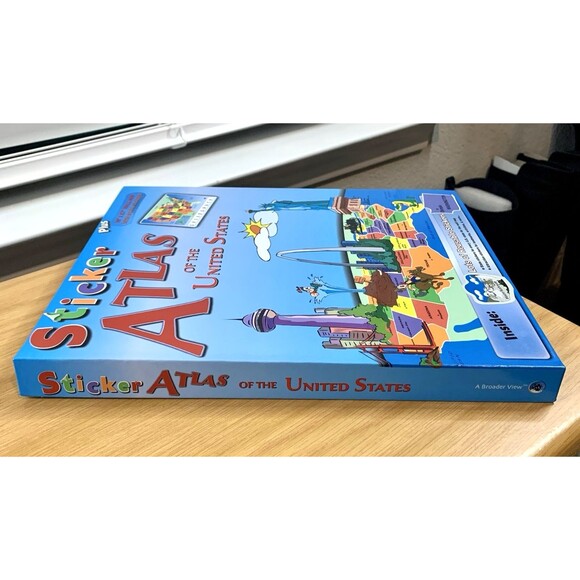 Sticker ATLAS United States Interactive Wall Map Game Activities Kids Learn NEW - Picture 3 of 8